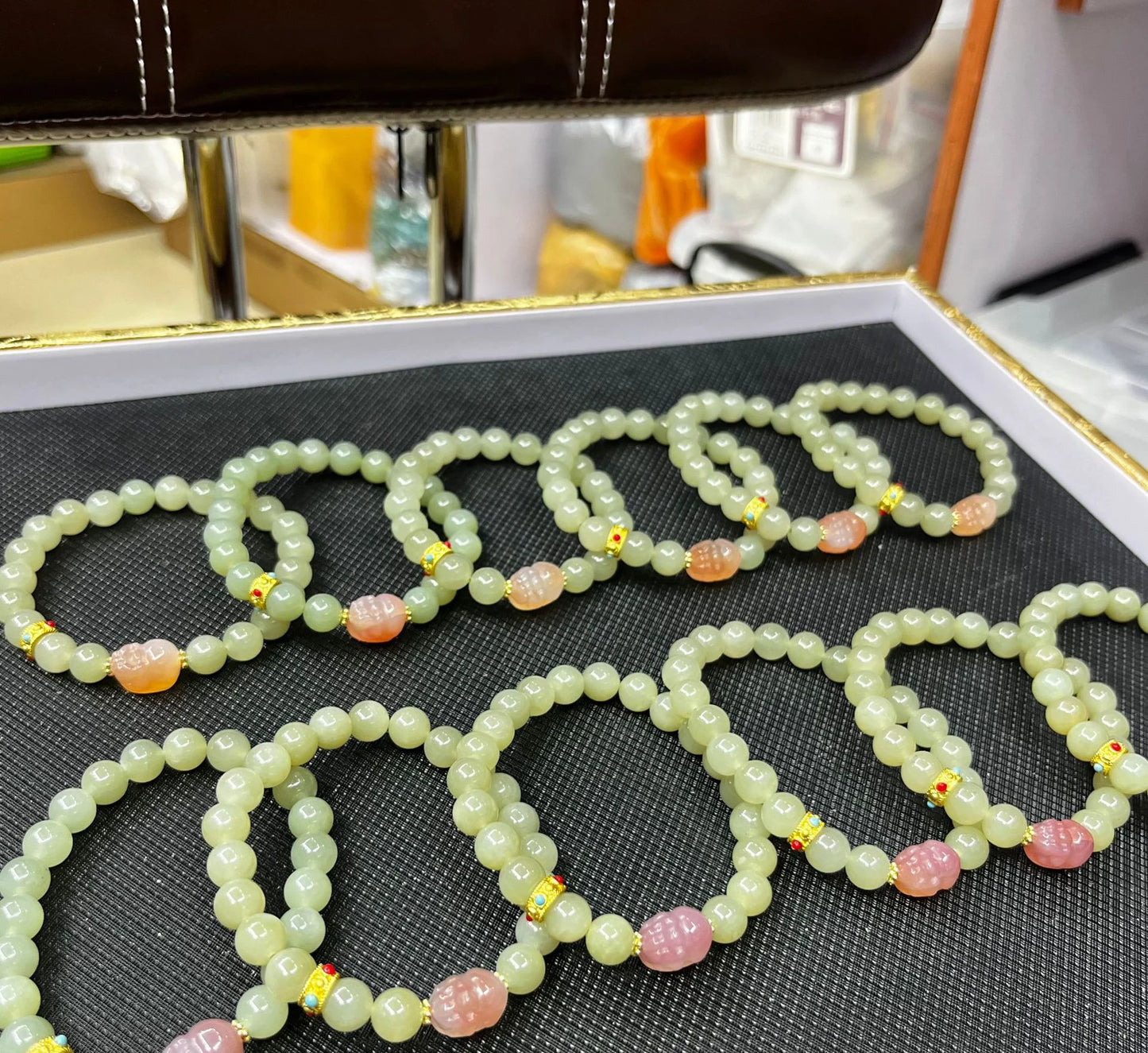 Natural White Hetian Jade Bangle – Lucky Red Skin Clear Water