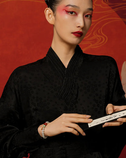 Light Purple Hetian Jade & Pearl Bracelet｜Elegant Continuous Hand String Gift