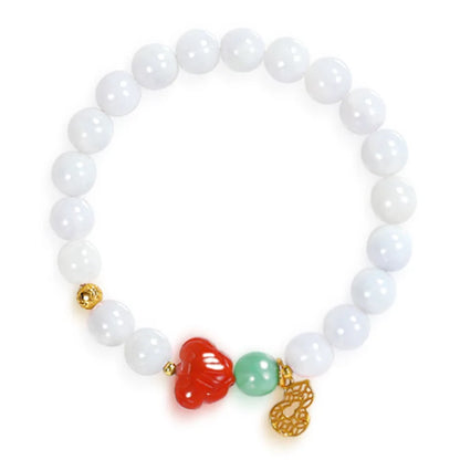 Light Purple Hetian Jade & Pearl Bracelet｜Elegant Continuous Hand String Gift