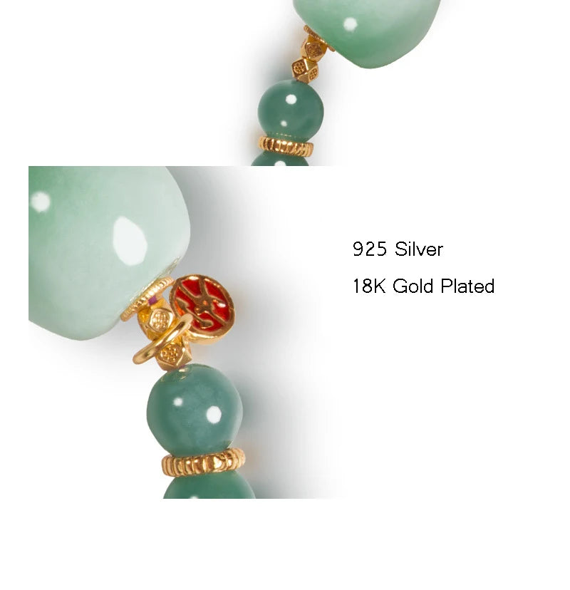 Natural Jade Emerald 10mm Green Bead Bracelet | Feng Shui Charm