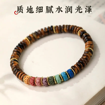 Natural Crystal Women s Dongling Jade Tiger Eye Stone Sliced Bracelet New Chinese Dopamine Style Year Jewelry