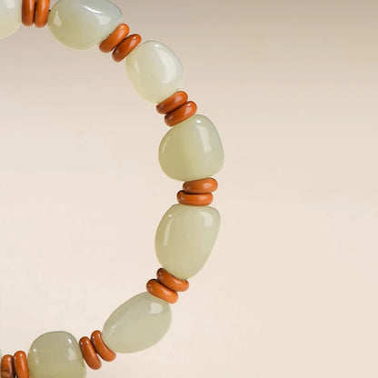 Hetian Jade Nephrite Lucky Ball Bracelet｜Couple Amulet Hand String