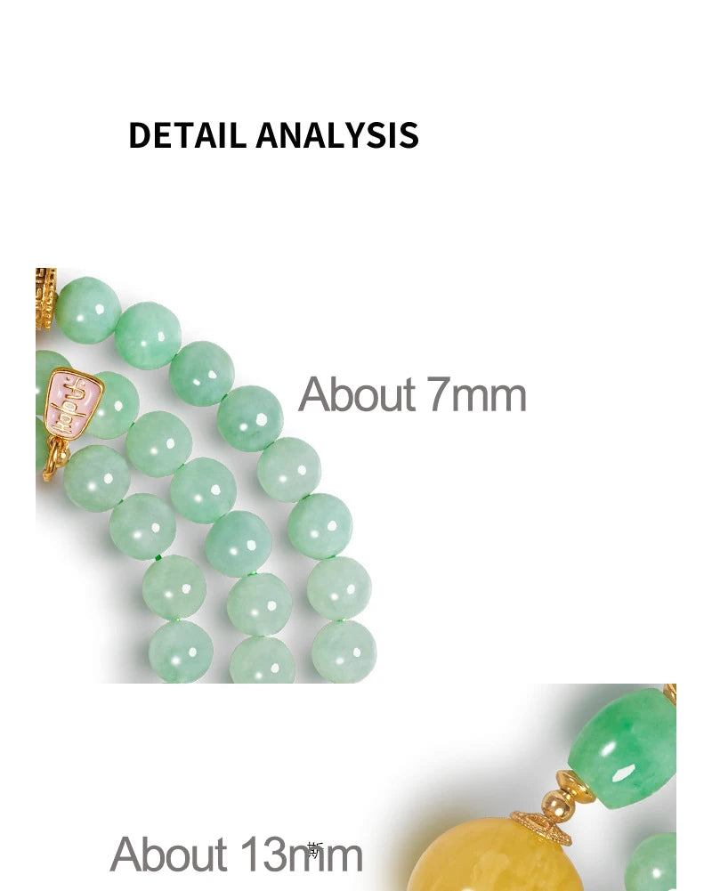 Natural Type A Jadeite Bracelet For Women High-End Chinese-Style And Retro Design  Necklace Or Bracelet Wear Support Wholesale