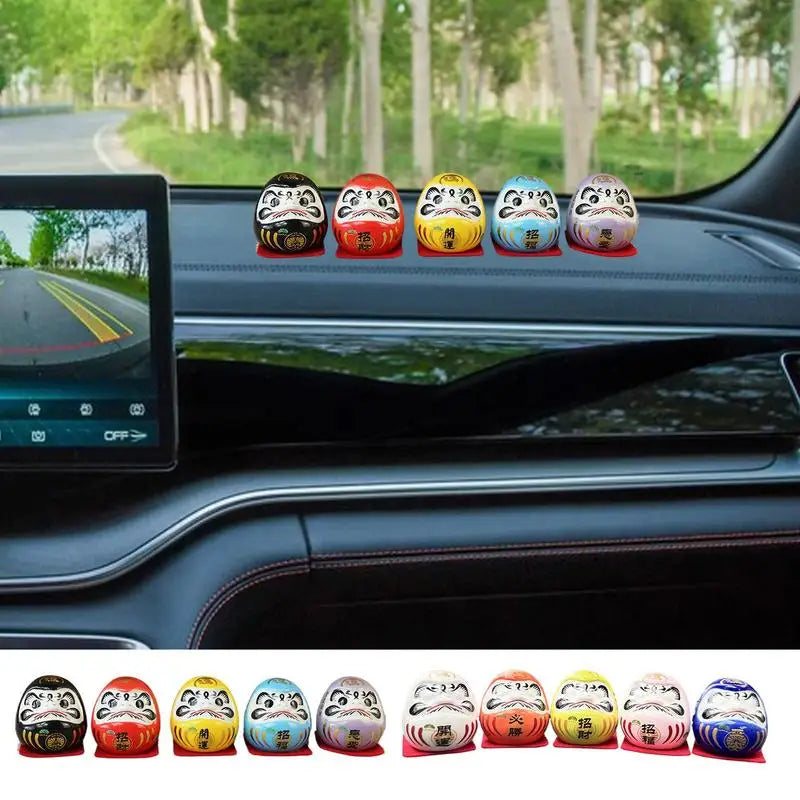 日式达摩陶瓷许愿摆件｜小号招财开运禅意摆设