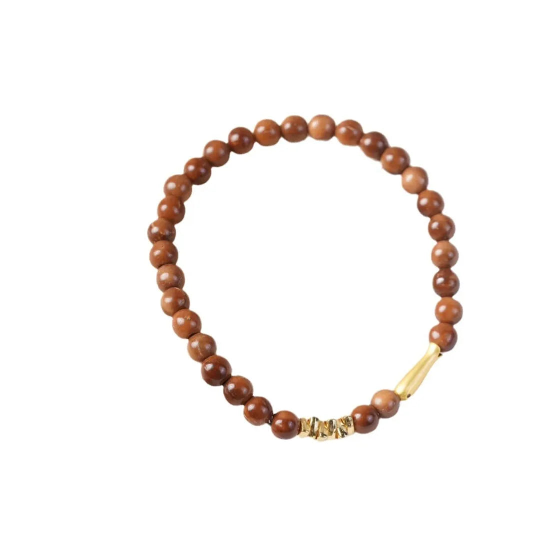 Ancient Bodhi Wood Bracelet — Single Circle DIY Lucky Beads