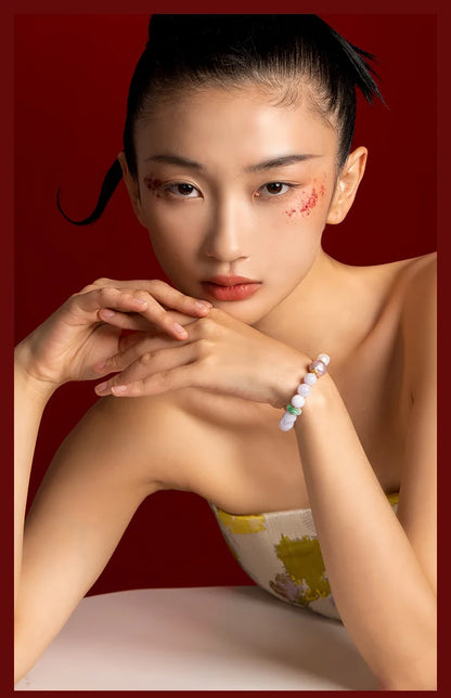 Myanmar Jadeite & Pearl 18K Gold Beaded Bracelet