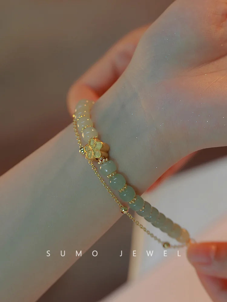 Lucky Hetian Jade Antique Bracelet – Auspicious Feminine Charm