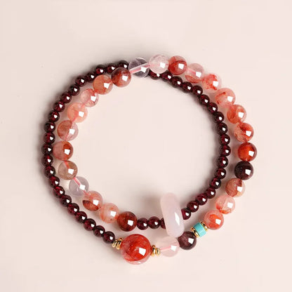 Amethyst Crystal Multi-Layered Bracelet｜Feng Shui Elegance