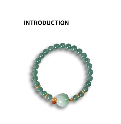 Hetian Jade Bead Bracelet | Tibetan Silver Minimalist