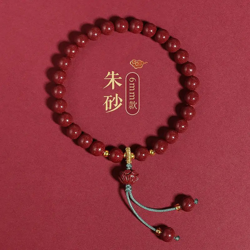 Cinnabar Benming Red Rope Bracelet — Wealth & Guardian Amulet