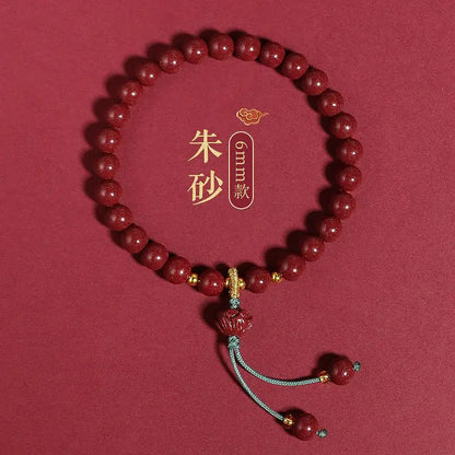 Cinnabar Benming Red Rope Bracelet — Wealth & Guardian Amulet