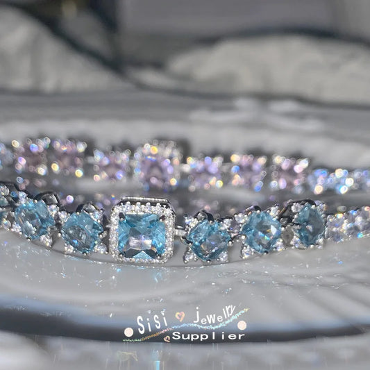 Pink Hexagonal Sparkle Zircon Bracelet - Mystic Charm