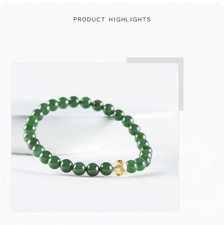 Hetian Jade & Jasper Pearl Bracelet – Ancient Style