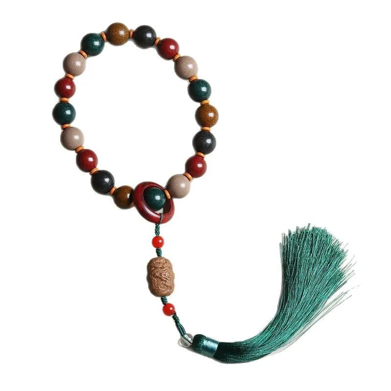 Harmony Elements 17-Bead Five-Directions Herbal Wood Buddha Bracelet