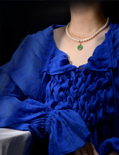 Sterling Silver Orbicular Pearl Choker — Ethnic DIY Pendant