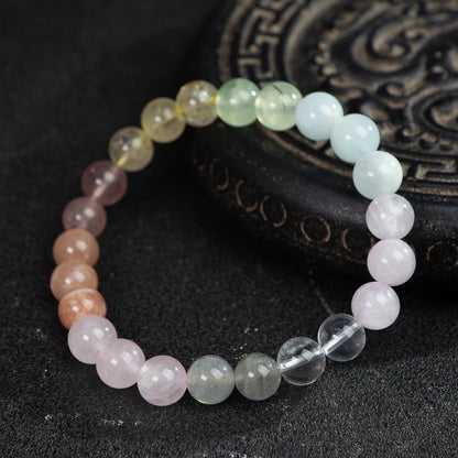Natural Moonstone 8mm Multicolor Strand Bracelet - Certified