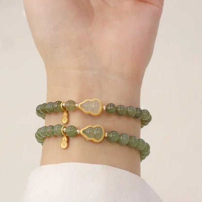 Fu Gourd Adjustable Bangle — Fu Character Amulet Bracelet