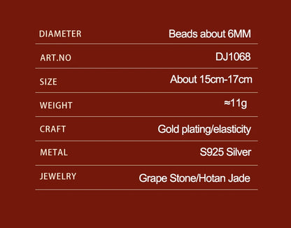 Handmade S925 Enamel Round-Bead Bracelet — Mystic Lucky Charm for Women