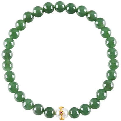 Hetian Jade & Jasper Pearl Bracelet – Ancient Style