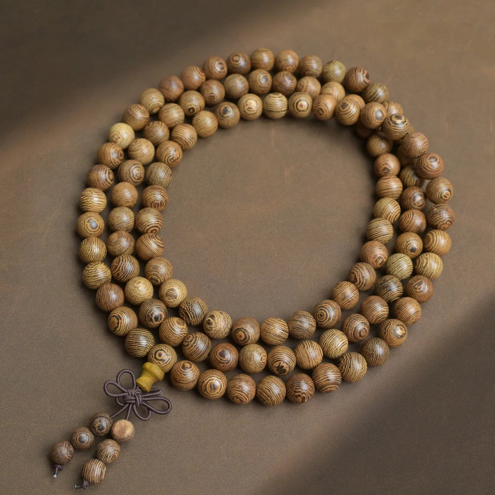 Old Seasoned Chicken Wing Wooden Buddha Prayer Beads Pieces Wind Men And Women Bracelet Holding Gift  Wooden jewelry