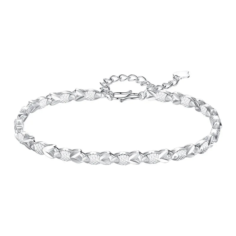 Sterling Silver Lucky Butterfly Bracelet — Vintage Feng Shui Charm