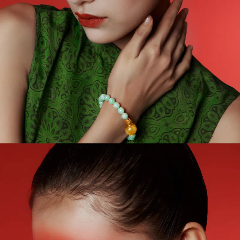 Timeless S925 18K Gold-Plated Beaded Bracelet — Statement Elegance