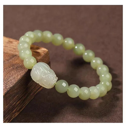 Hotan Blue Jade Couples Bracelet | Ethnic Brave Duo