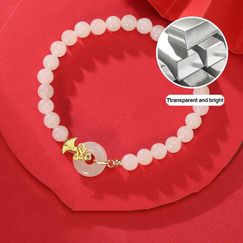Natural Hetian Jade Carnation Bracelet — Mother's Day Gift