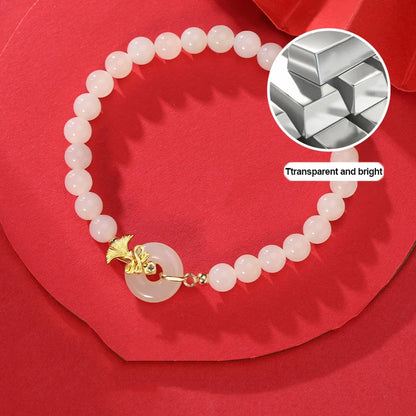 Natural Hetian Jade Carnation Bracelet — Mother's Day Gift