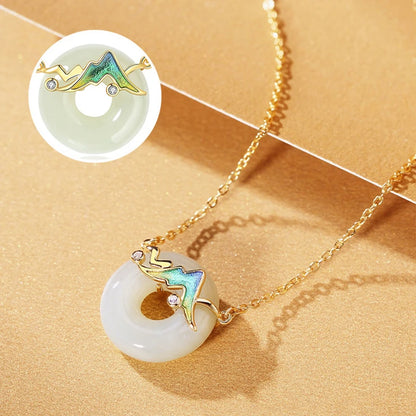 Sterling Silver & Hotan Jade 2-Piece Bracelet Necklace Set