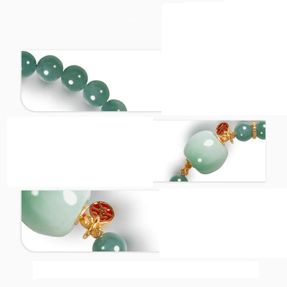 Natural Jade Emerald 10mm Green Bead Bracelet | Feng Shui Charm