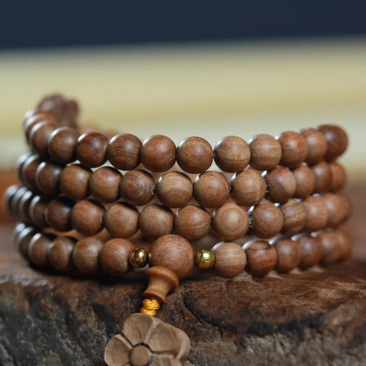 Old Sandalwood Prayer Beads Bracelet – Feng Shui Talisman