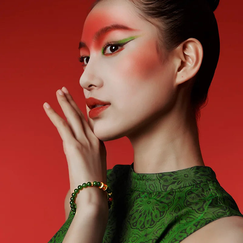 Green Translucent Bead Bracelet｜Light Luxury Party Gift