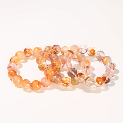 天然花朵水晶多彩手链｜单圈弹力幸运护身饰品