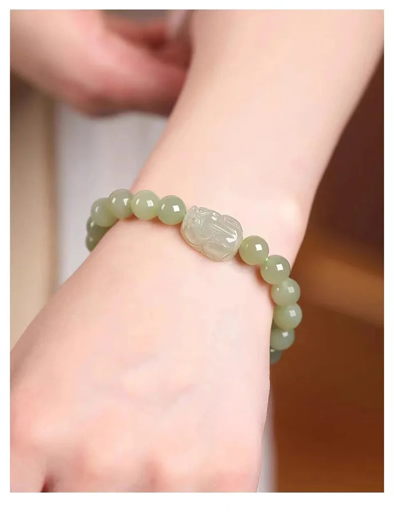 Hotan Blue Jade Couples Bracelet | Ethnic Brave Duo