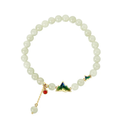 Sterling Silver & Hotan Jade 2-Piece Bracelet Necklace Set