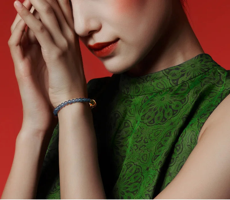Hotan Jade & Tibetan Silver Bracelet — Light Luxury Amulet