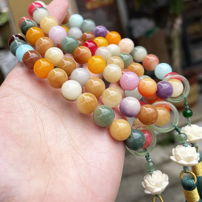 Ancient Bodhi Root Finger-Wrap Bracelet — Handheld Lucky Beads