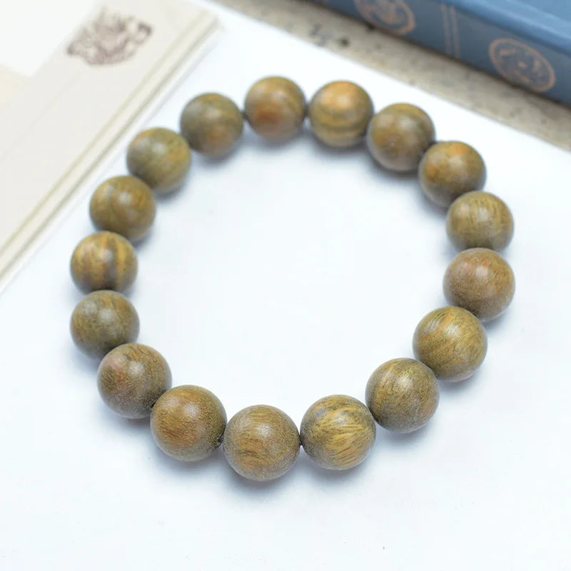 Green Buddha Sandalwood Bracelet — Ethnic Feng Shui Charm