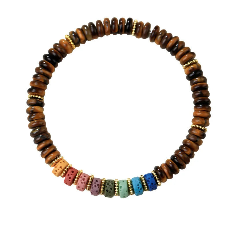 Natural Crystal Women s Dongling Jade Tiger Eye Stone Sliced Bracelet New Chinese Dopamine Style Year Jewelry
