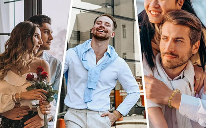 Rutilated Quartz Golden-Needle Round Bead Bracelet