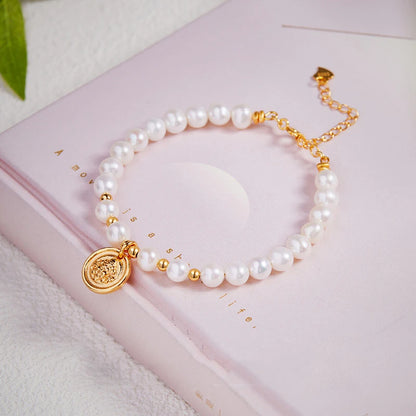 Natural White Pearl Chain Bracelet｜Feng Shui Elegance & Protection