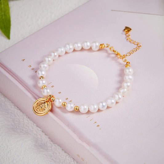 Natural White Pearl Chain Bracelet｜Feng Shui Elegance & Protection