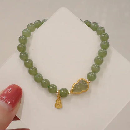 Fu Gourd Adjustable Bangle — Fu Character Amulet Bracelet