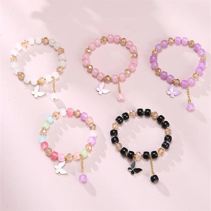 夏日蝴蝶晶珠转运手链｜清新护佑·少女夏季灵性饰品