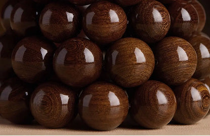 天然金丝楠木佛珠手串｜男女沉香木质念珠护身