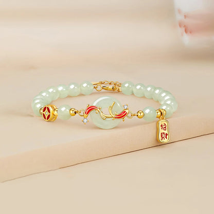 Hetian Jade Green Pearl Bracelet | Luxury Ladies Gift Bracelet