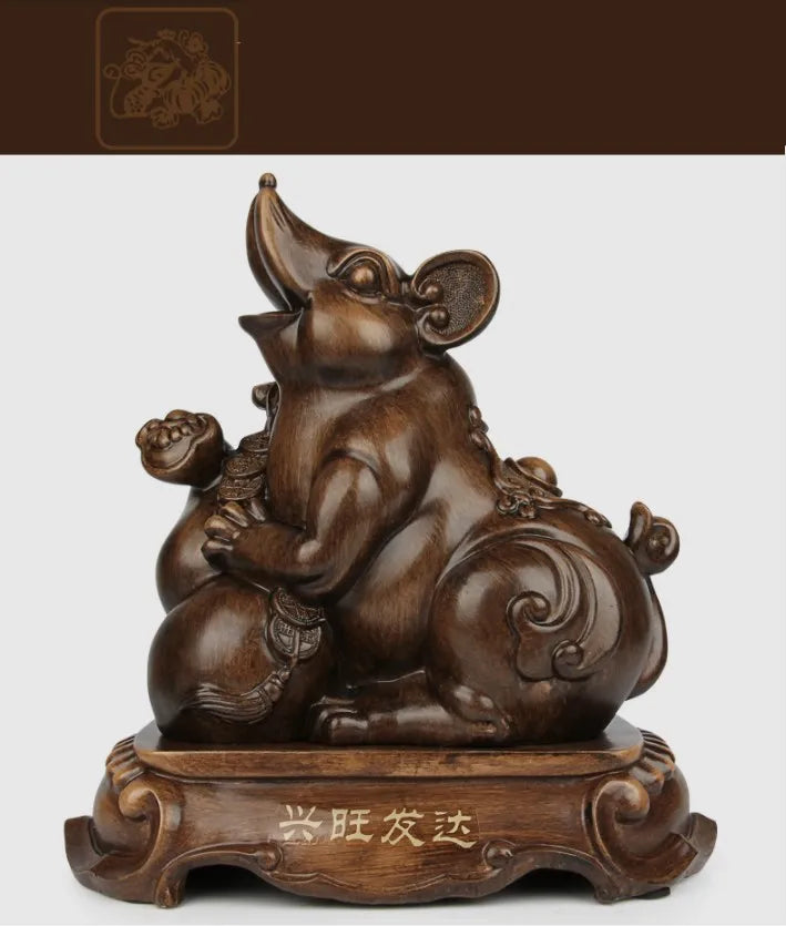 风水招财虎摆件｜镇宅纳福办公桌树脂工艺装饰