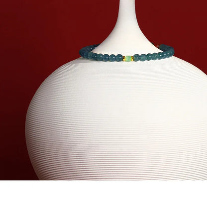 Hotan Jade & Tibetan Silver Bracelet — Light Luxury Amulet
