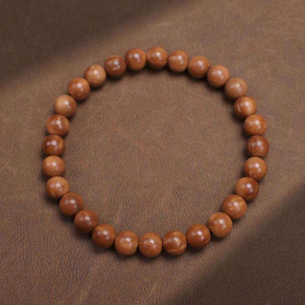Ancient Bodhi Wood Bracelet — Single Circle DIY Lucky Beads